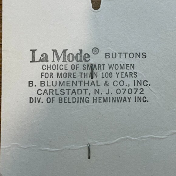 Vintage La Mode Buttons Set of 3 New Old Stock Navy Gray 19mm (3/4”) - Picture 7 of 7